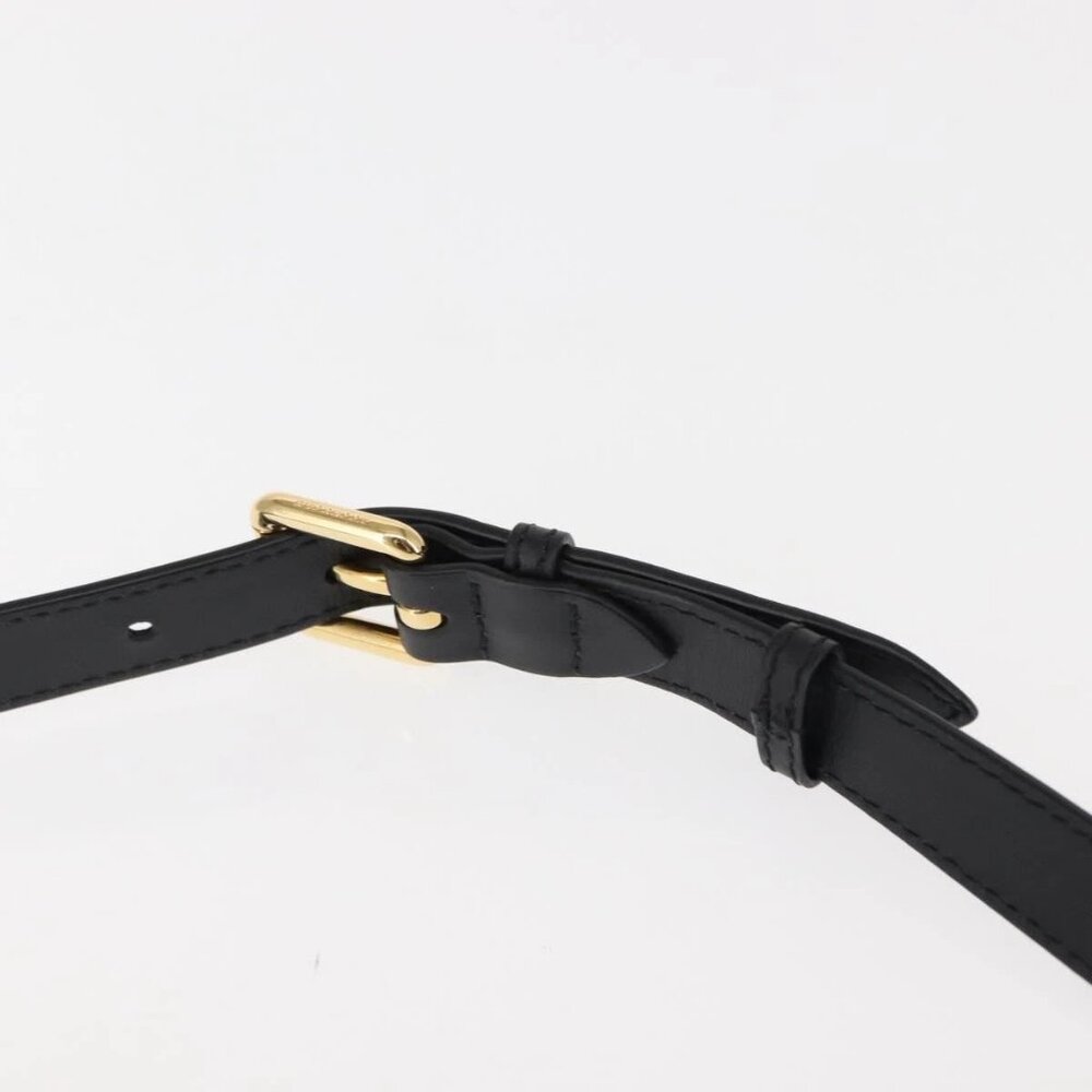 BURBERRY Waist Bag Leather Black Gold - Picture 9 of 15